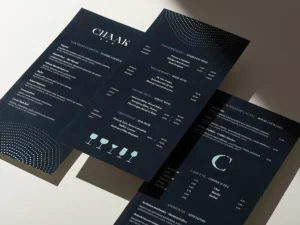 Bulk Menu Card Printing - Ideal for Restaurants, Cafes, or Events